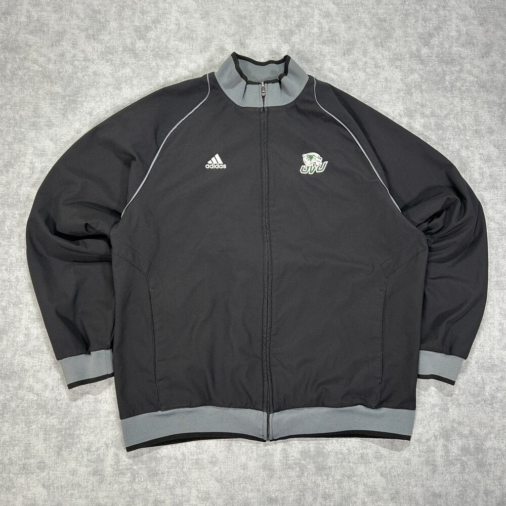 Adidas UVU Utah Valley Fleece Lined Soft Shell Jacket Men's Large Black